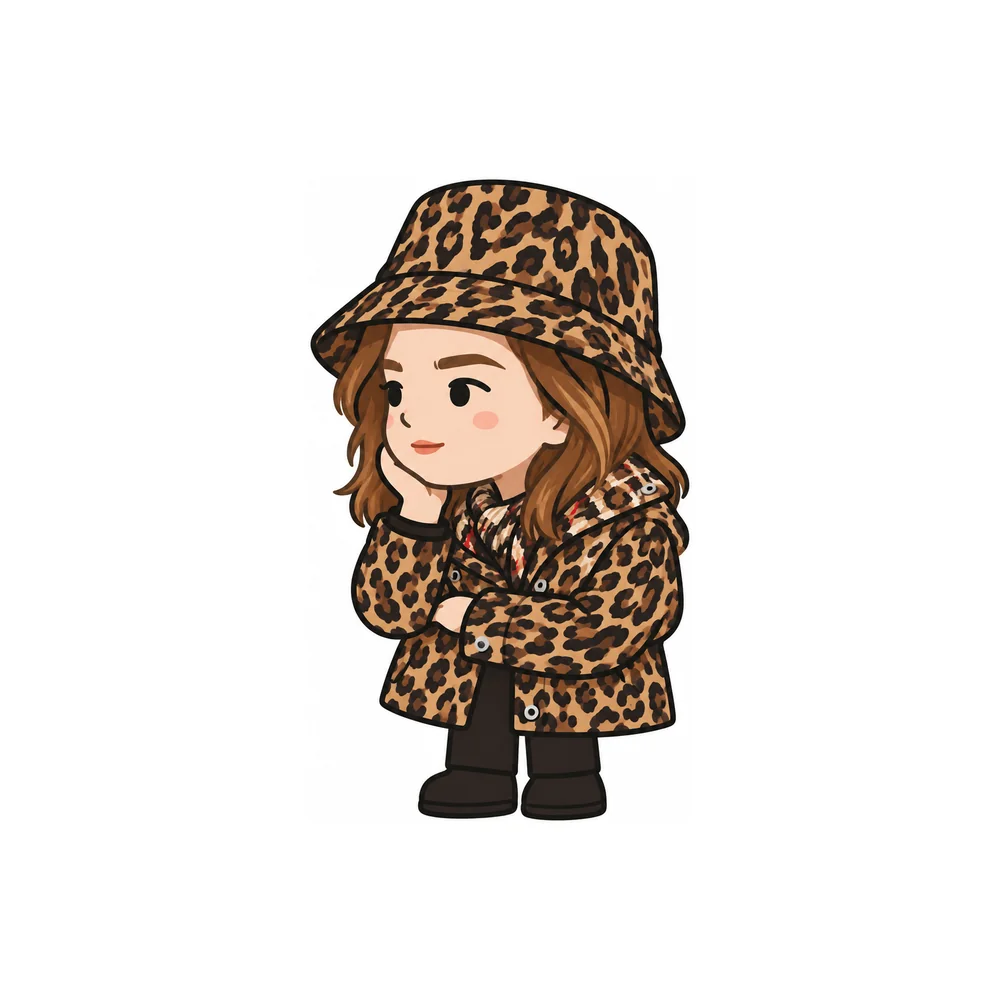 달빛 아래 자유로운 궁수 손그림 미니 캐릭터